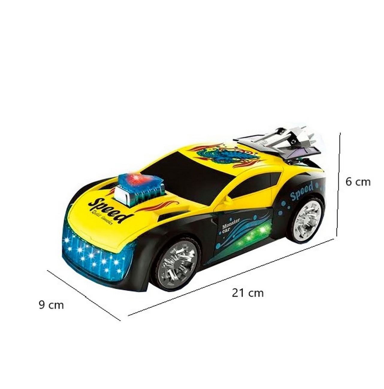 Carro Deportivo De Carreras Luces Sonido Movimiento +bateria